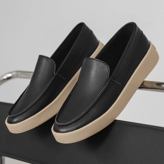 Sapato Em Couro Slip On