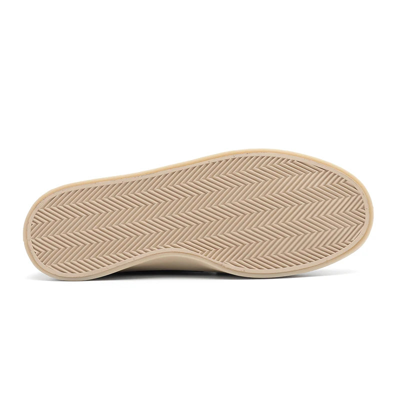 Sapato Em Couro Slip On